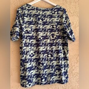 Jack Skellington long length mint green and navy print stretchy tee size XL